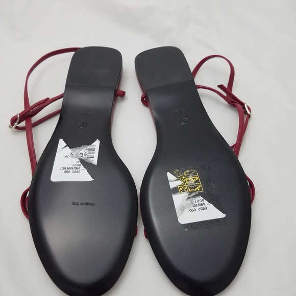 The row bare sandal flat ruby red 36.5 - Picture 3 of 4